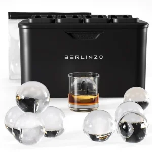 Premium Clear Ice Ball Maker Mold - 8 Large 2.4