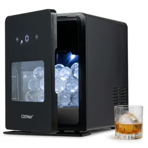 5 cm Ice Ball Maker Countertop 4 Pcs in 38 Mins (150 Pcs/Day) Sphere Ice Maker