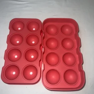 2pc Silicone Round Whiskey Ice Ball Mold Press Freezer Tray Bourbon Sphere Maker