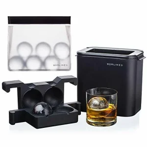 Premium Clear Ice Ball Maker Mold Whiskey Ice Ball Maker Large 2.4 Inch Crystal